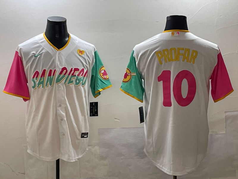 Men San Diego Padres #10 Profar White City Edition 2025 Nike MLB Jersey style 7->san diego padres->MLB Jersey